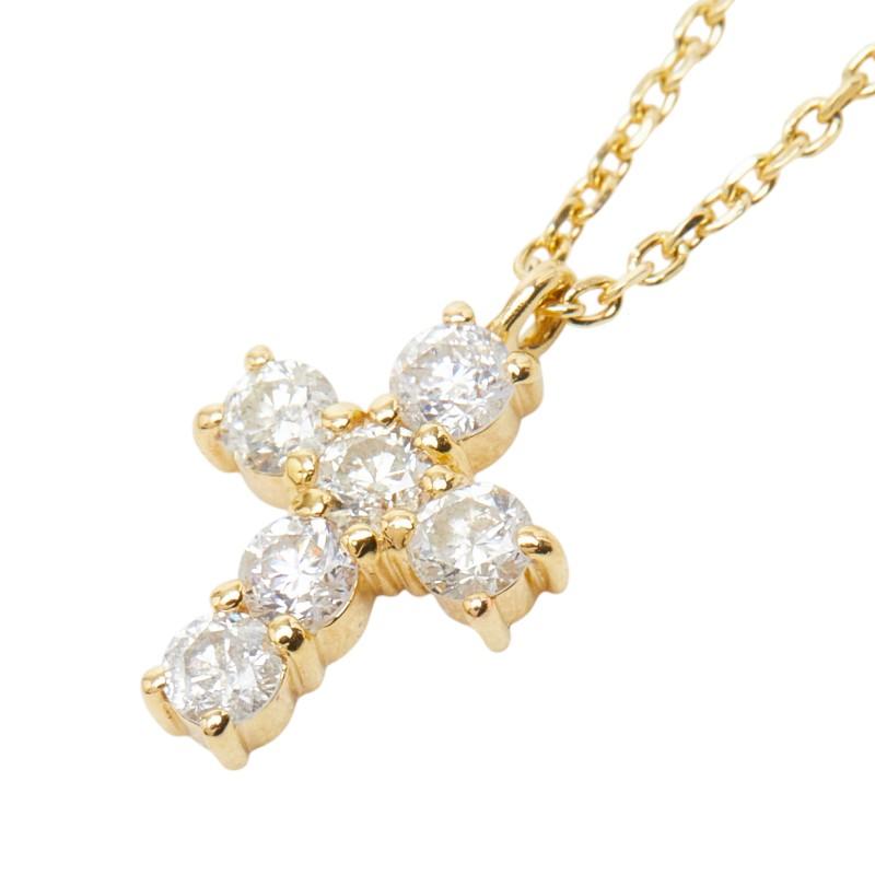 ヴァンドーム青山 K18YG イエローゴールド ダイヤ0.30ct クロス 