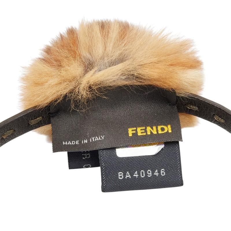 FENDI（フェンディ） チョーカー ネックレス ブラウン レザー ファー