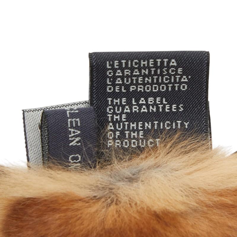 FENDI（フェンディ） チョーカー ネックレス ブラウン レザー ファー 