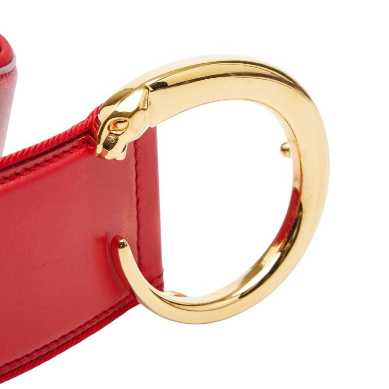 CARTIER カルティエ ベルト パンテール ゴールドフィニッシュバックル Cartier（カルティエ） パンテール ベルト サイズ：80/26 レッド