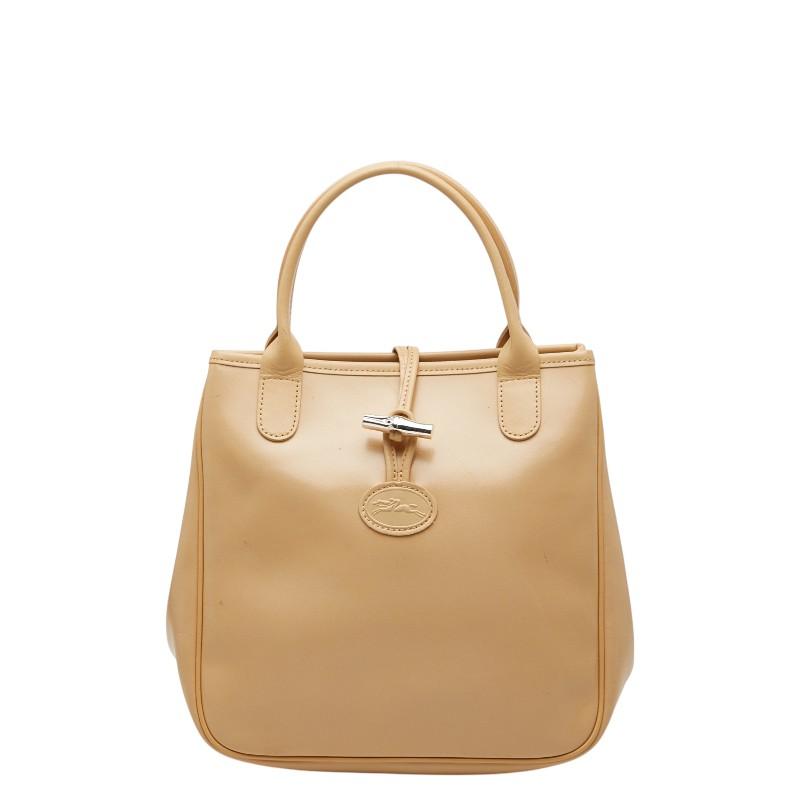 LONGCHAMP（ロンシャン） ロゾ ハンドバッグ ベージュ レザー 
