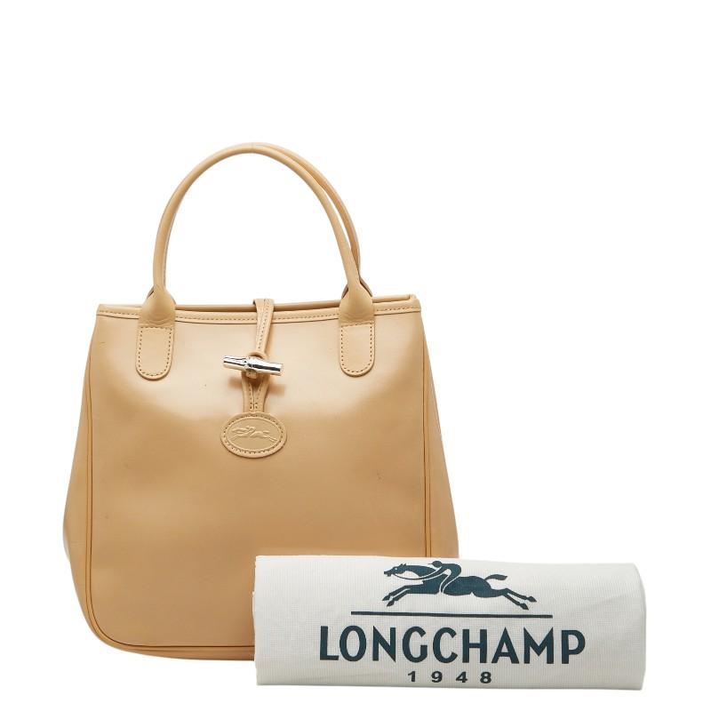 LONGCHAMP（ロンシャン） ロゾ ハンドバッグ ベージュ レザー 