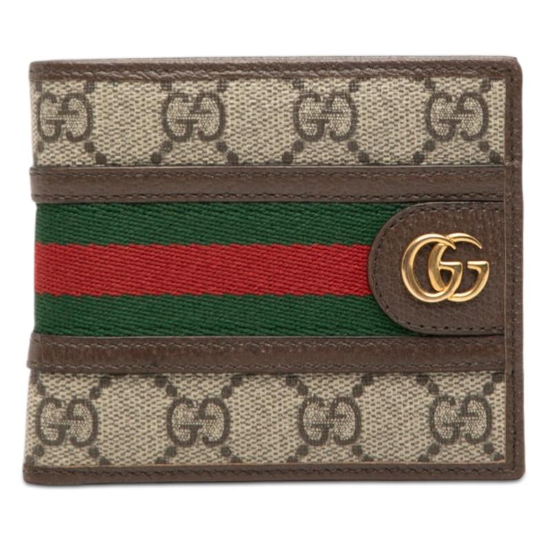 GUCCI GGスプリーム オフィディア コンパクトウォレット 二つ折り財布 GUCCI（グッチ） オフィディア GGスプリーム 二つ折り財布 コンパクト