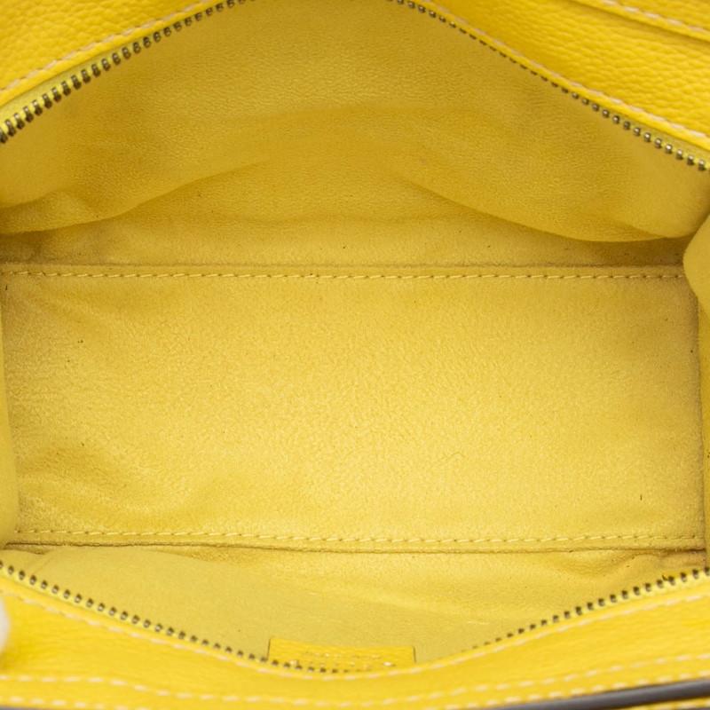 極美品✨セリーヌ　ラゲージ　ナノショッパー　2way イエロー　レザー CELINE（セリーヌ） ラゲージ ナノショッパー ハンドバッグ ショルダー