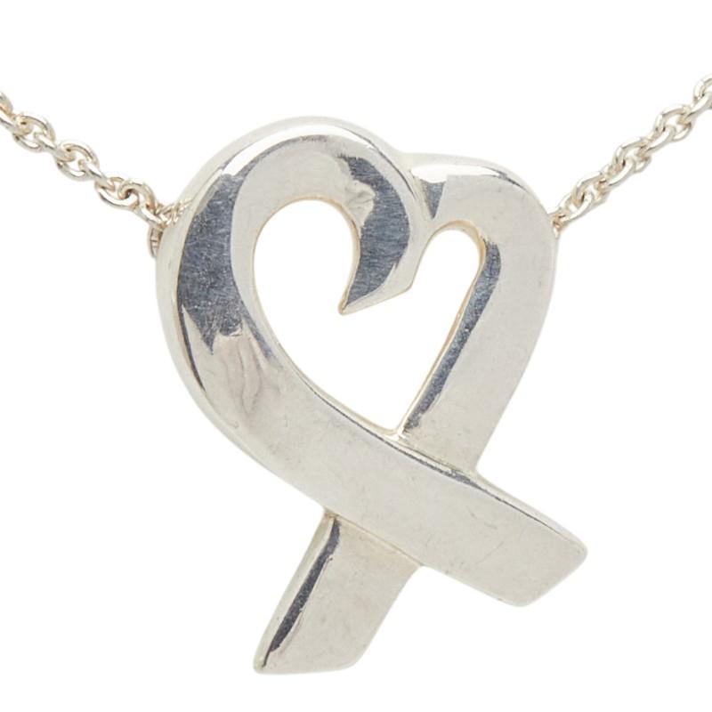 【美品】Tiffany & Co. ラビングハート　ネックレス SV925 TIFFANY&Co.（ティファニー） ラビングハート ネックレス SV925