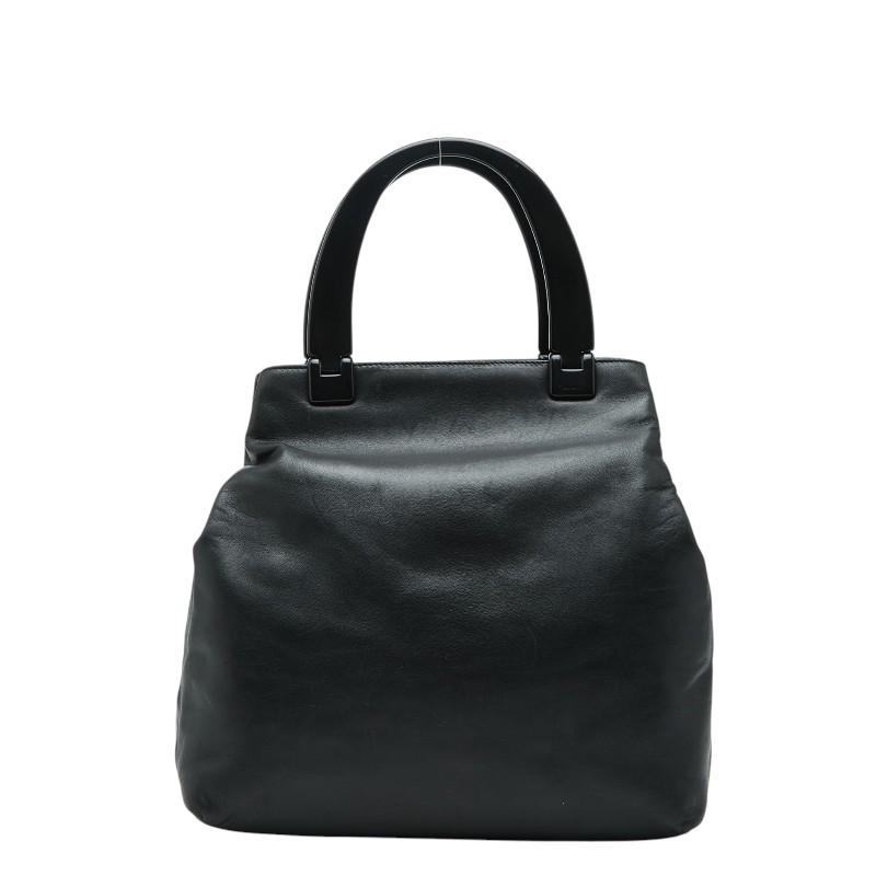 PRADA プラダ　ハンドバッグ　トートバッグ　オールレザー　ブラック PRADA（プラダ） ハンドバッグ トートバッグ ブラック レザー