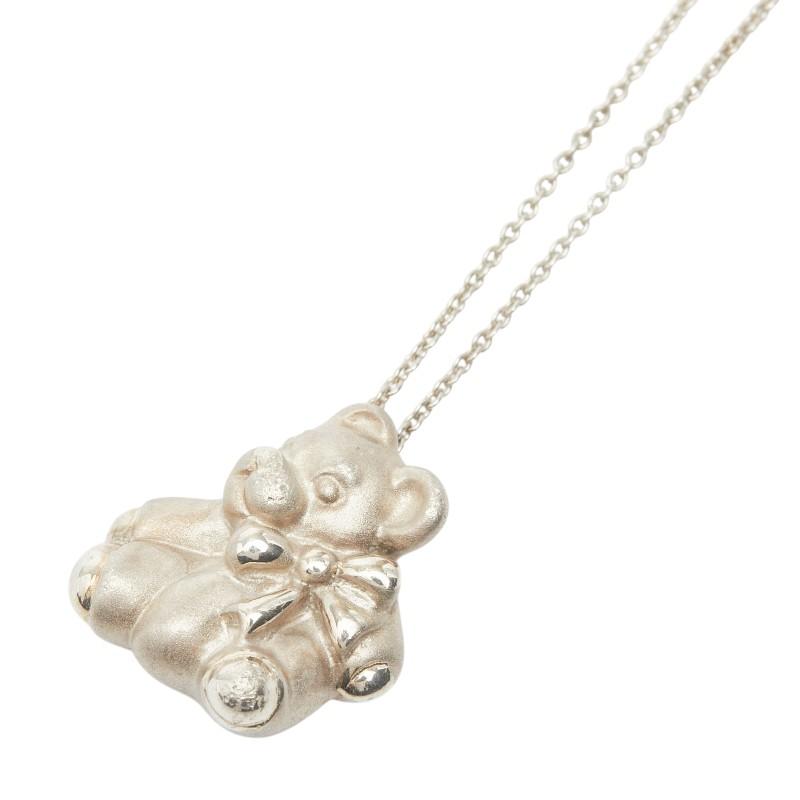 美品◎ ティファニー テディベア クマ ネックレス ペンダント シルバー925 TIFFANY&Co.（ティファニー） クマ テディベア ペンダント ネックレス