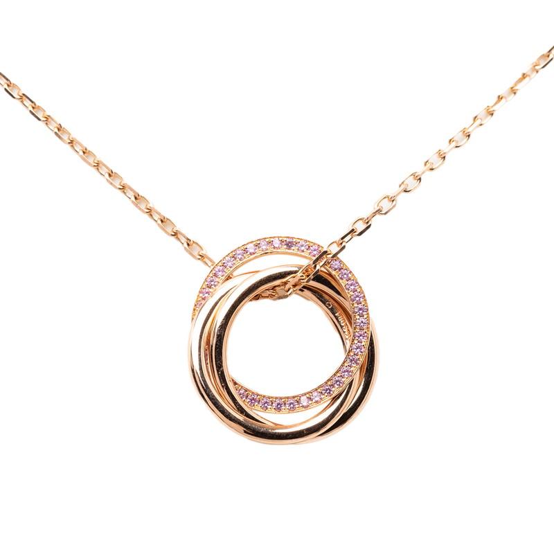 Cartier（カルティエ） トリニティ ペンダント ネックレス ピンク