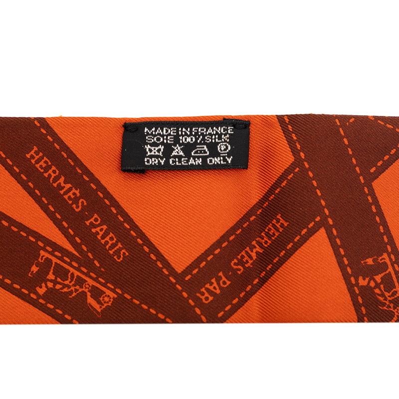 HERMES（エルメス） ツイリー ボルデュック スカーフ オレンジ