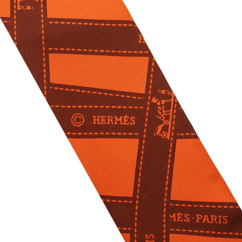 HERMES（エルメス） ツイリー ボルデュック スカーフ オレンジ
