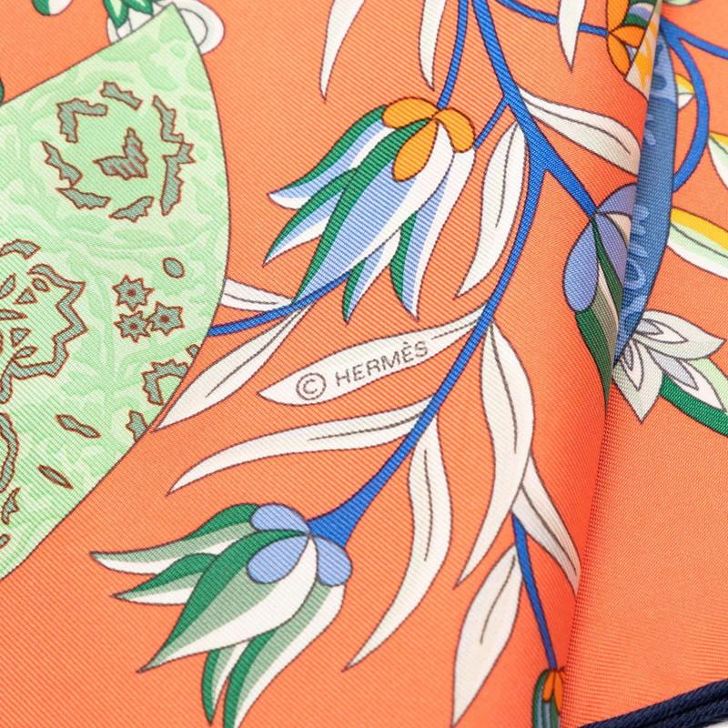 HERMES（エルメス） カレ90 Fleurs et papillons de Tissus 花咲く織物