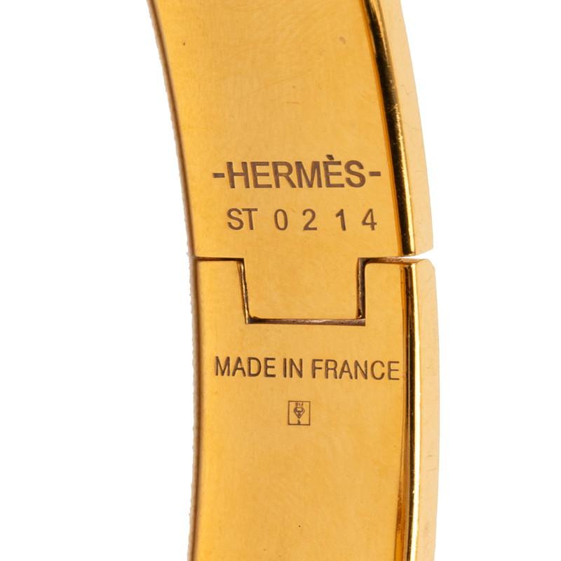 HERMES（エルメス） クリックH PM バングル ゴールド ブラック メッキ
