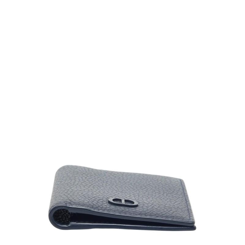 ディオール カードケース パスケース ネイビー レザー メンズ Dior