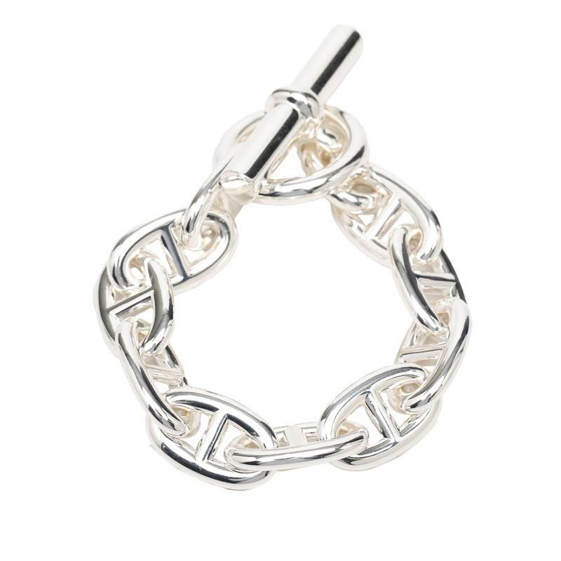 エルメス シェーヌダンクル TGM 10コマ ブレスレット SV925 シルバー レディース HERMES 【中古】_1