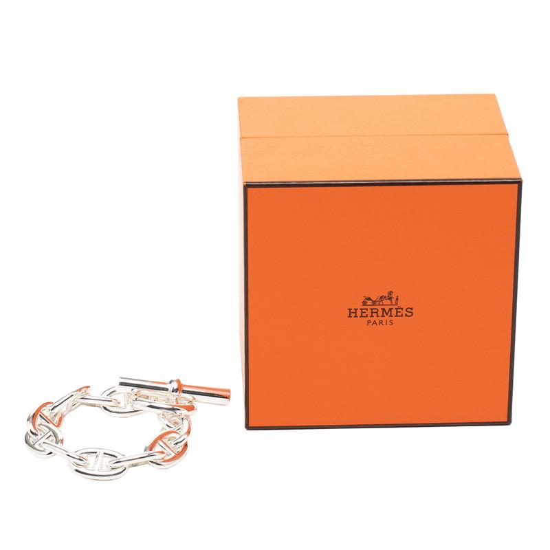 エルメス シェーヌダンクル TGM 10コマ ブレスレット SV925 シルバー レディース HERMES 【中古】_4