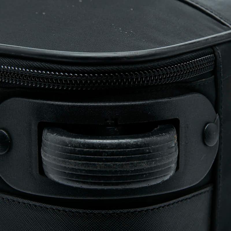 【美品】プラダ キャリーケース スーツケース ナイロン レザー 三角ロゴ 黒 PRADA（プラダ） 三角ロゴプレート スーツケース ビジネスバッグ