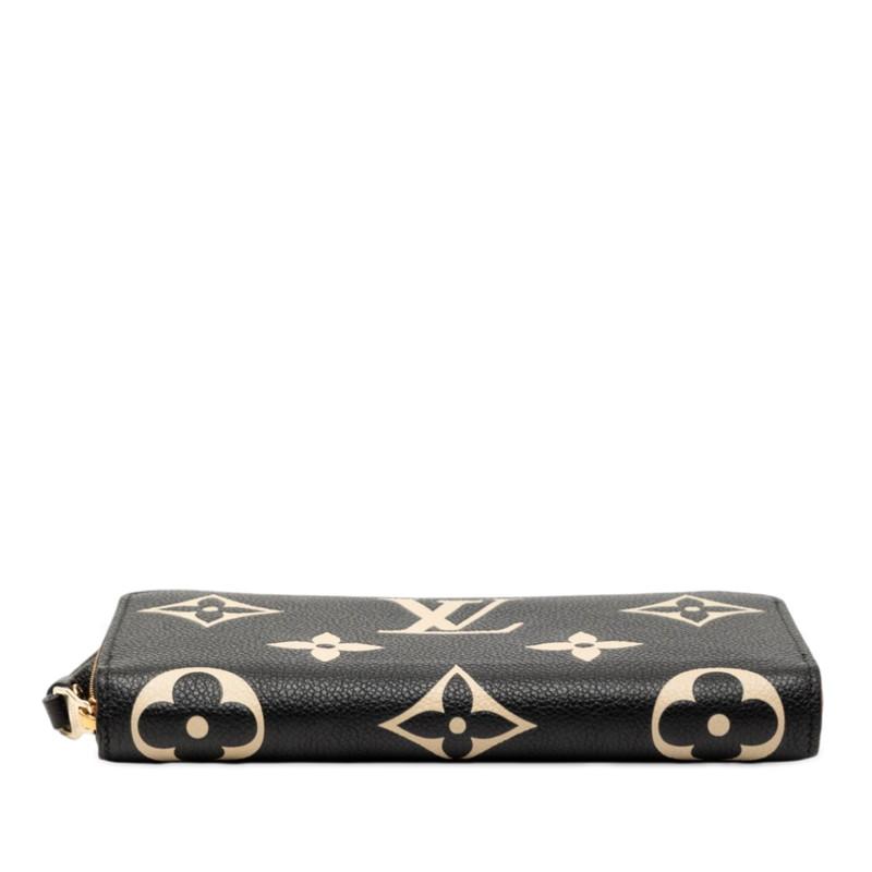 LOUIS VUITTON ルイ・ヴィトン/ジッピー・ウォレット/アンプラント/バイカラー/ブラック×ベージュ/M80481/RFI****/Aランク/77【中古】 LOUIS VUITTON（ルイ・ヴィトン） ジッピー・ウォレット 長財布 バイ