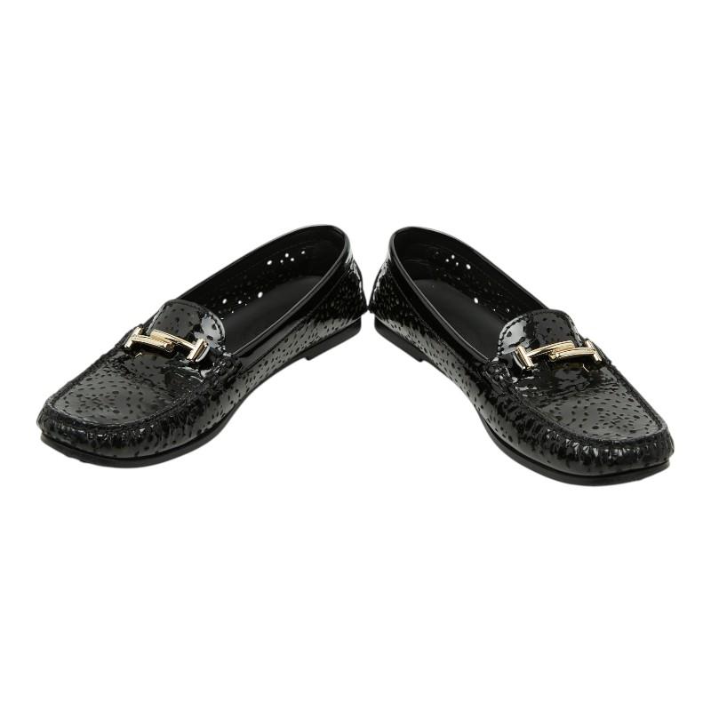 【美品】トッズ　ダブルT レザーモカシンローファーサイズ37 トッズ モカシン ダブルT ローファー ドライビングシューズ サイズ37