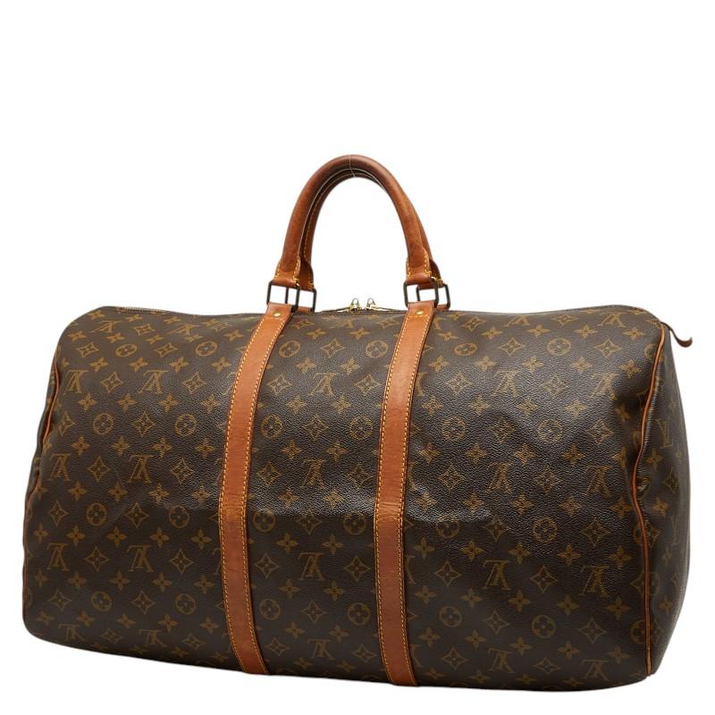 ルイ ヴィトン モノグラム キーポル55 ボストンバッグ トラベルバッグ M41424 ブラウン PVC レザー レディース LOUIS VUITTON 【中古】_1