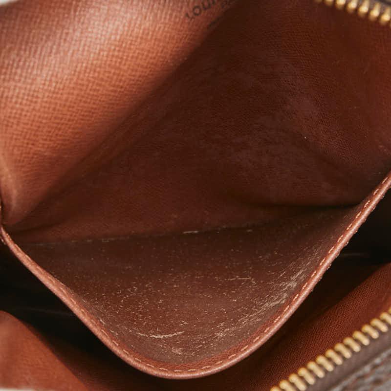 LOUIS VUITTON ルイヴィトン ダヌーブ M45266 肩当て付 斜め掛けOK ヴィンテージ モノグラム ショルダーバッグ ヌメ革/PVC ブラウン レディース【中古】 ルイ・ヴィトン LOUIS VUITTON ダヌーブ M45266 ブラウン モノグラム