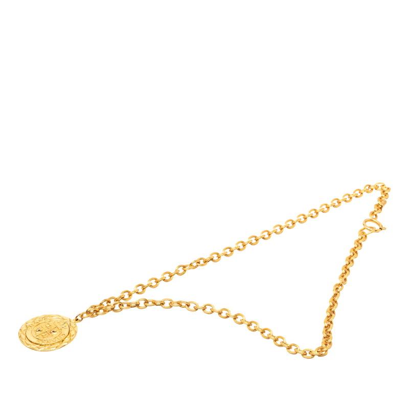 CHANEL モチーフ ロングネックレス ゴールド CHANEL（シャネル） ココマーク ライオン モチーフ ロングネックレス