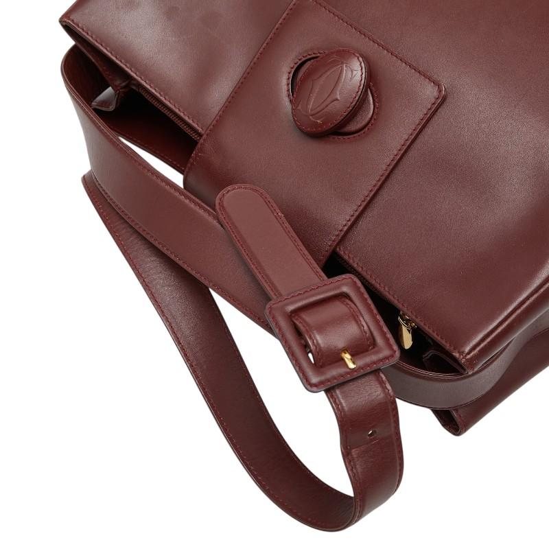 カルティエ マストライン ターンロック 斜め掛け ショルダーバッグ レザー レディース CARTIER 【1-0262300】 Cartier（カルティエ） マストライン ターンロック 斜め掛け
