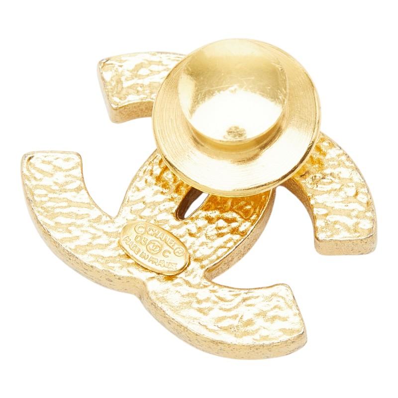 CHANEL シャネル ヴィンテージ パール ココマーク ピンブローチ ゴールド CHANEL（シャネル） ココマーク ピンブローチ 03C刻印 ゴールド メッキ