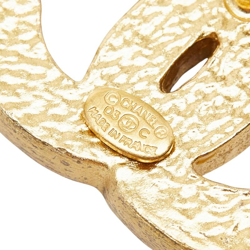 CHANEL シャネル ヴィンテージ パール ココマーク ピンブローチ ゴールド CHANEL（シャネル） ココマーク ピンブローチ 03C刻印 ゴールド メッキ