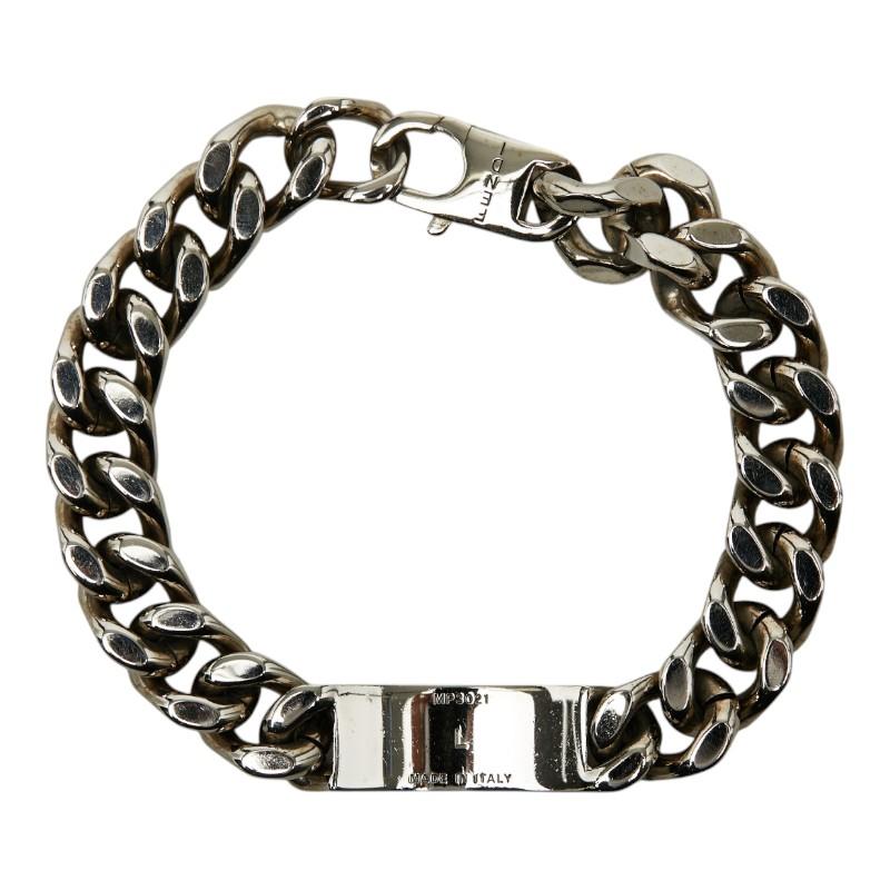 FENDI（フェンディ） ロゴプレート チェーン ブレスレット #L シルバー