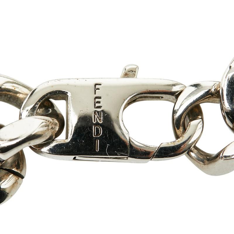 FENDI（フェンディ） ロゴプレート チェーン ブレスレット #L シルバー
