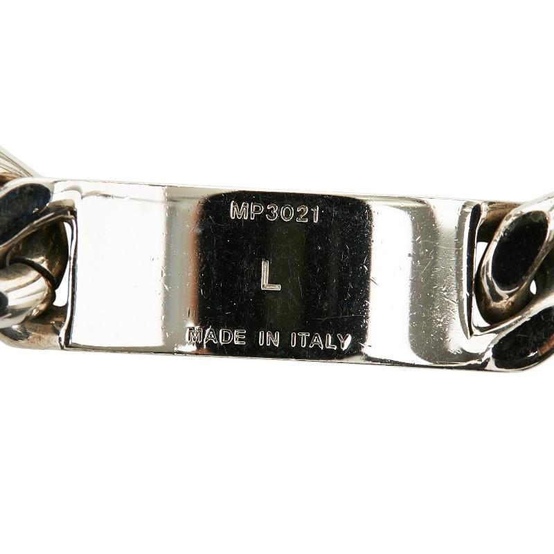 FENDI（フェンディ） ロゴプレート チェーン ブレスレット #L シルバー
