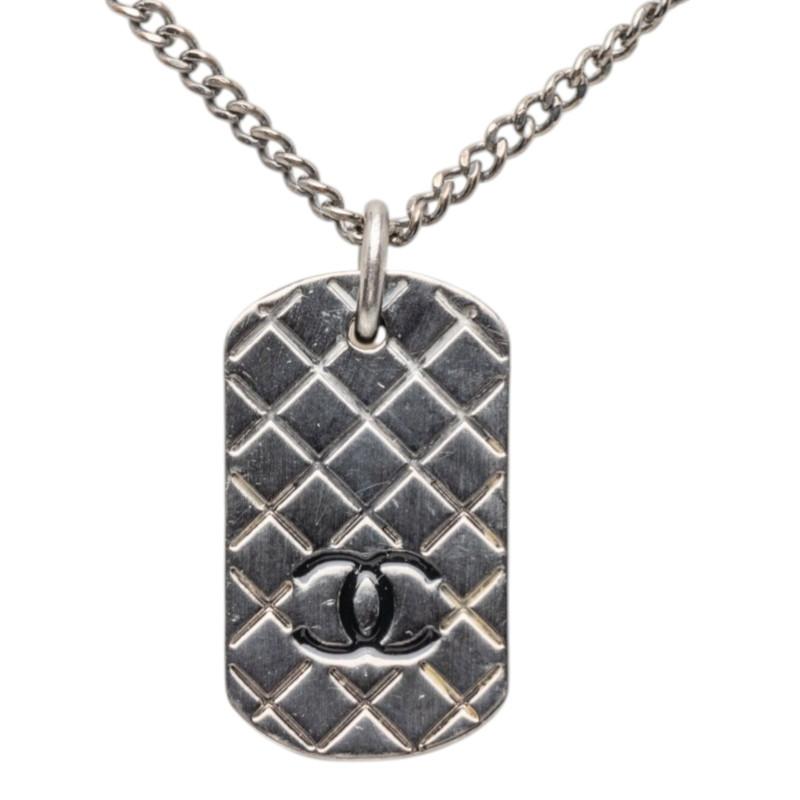 CHANEL（シャネル） マトラッセ ドッグタグ ココマーク ネックレス 