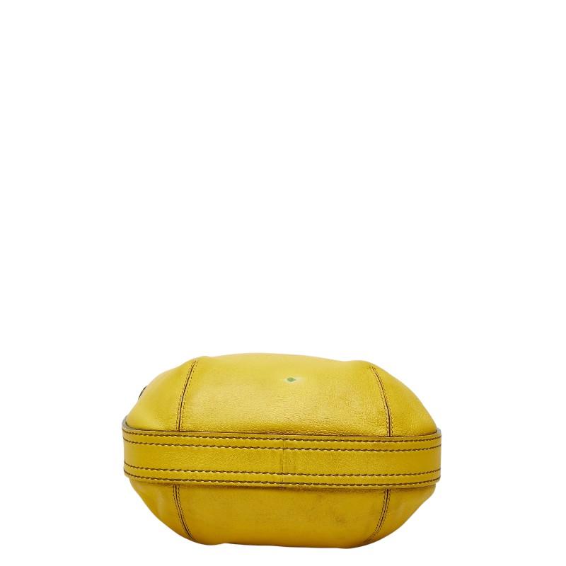 ロエベ アナグラム フィエスタ ハンドバッグ ショルダーバッグ 2WAY イエロー レザー レディース LOEWE 【中古】
