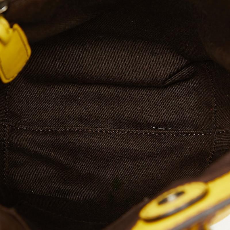 ロエベ アナグラム フィエスタ ハンドバッグ ショルダーバッグ 2WAY イエロー レザー レディース LOEWE 【中古】