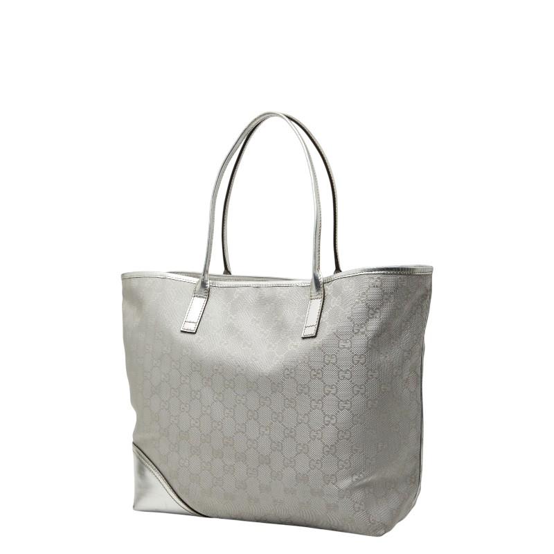 GUCCIシルバートートバッグ GUCCI（グッチ） GGキャンバス ニューブリット トートバッグ
