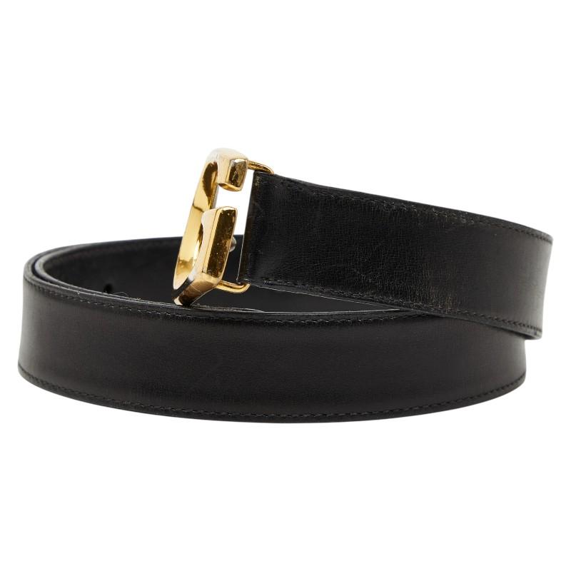 グッチ ベルト 75/30 - 黒×ゴールド GUCCI（グッチ） オールドグッチ ベルト サイズ：75 30 ブラック