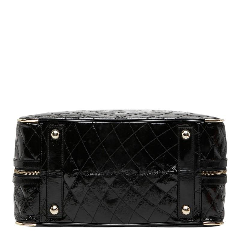 BALLY　バリー　 ハンドバッグ キルティング エナメル ブラック Bally（バリー） キルティング ハンドバッグ ボストンバッグ ブラック
