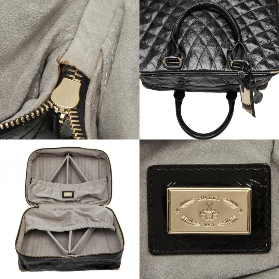 Bally（バリー） キルティング ハンドバッグ ボストンバッグ ブラック