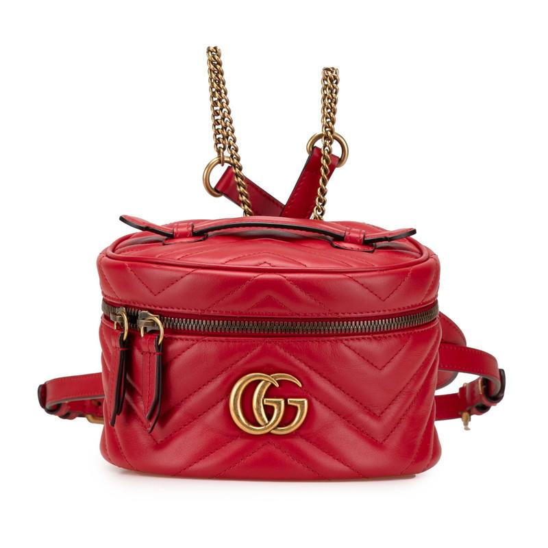 【新品未使用】GUCCI GGロゴ　マーモントバニティ型　バックパック GUCCI（グッチ） GGマーモント リュック バックパック バニティバッグ