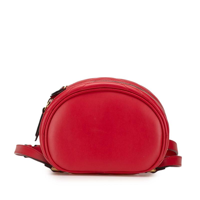 【新品未使用】GUCCI GGロゴ　マーモントバニティ型　バックパック Gucci GGマーモント バニティバッグ ミニ | ブラック | FARFETCH JP