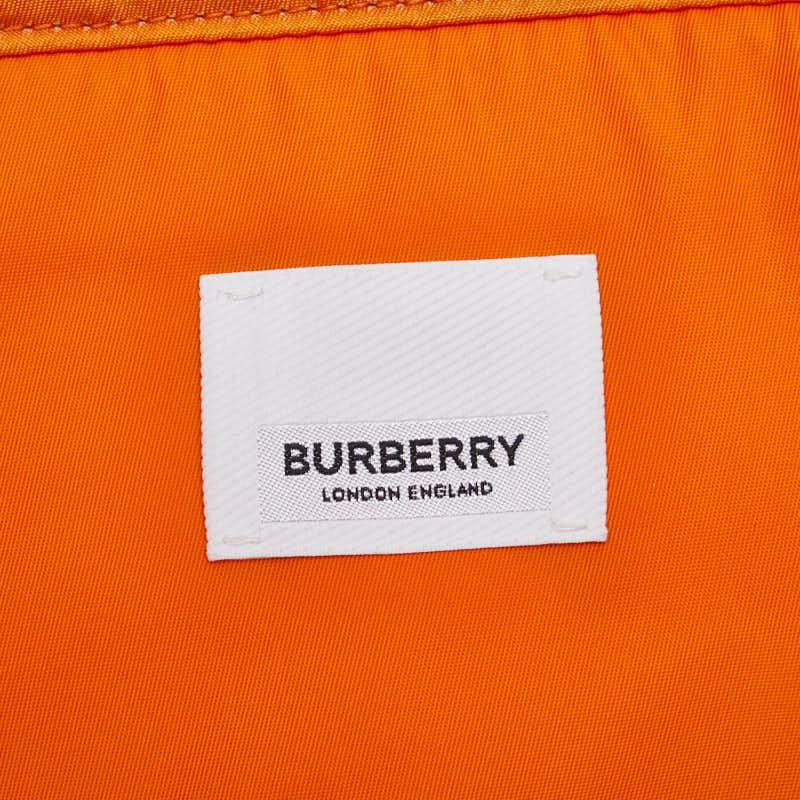 BURBERRY（バーバリー） ロゴ トートバッグ オレンジ ナイロン レザー