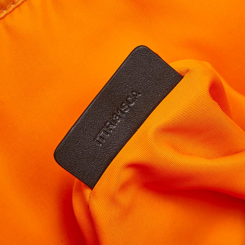 BURBERRY（バーバリー） ロゴ トートバッグ オレンジ ナイロン レザー