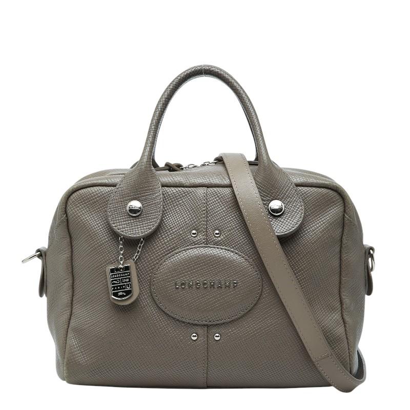 ☆極美品☆正規品☆ロンシャン クアドリ☆ LONGCHAMP（ロンシャン） クアドリ ミニボストン ハンドバッグ 斜め
