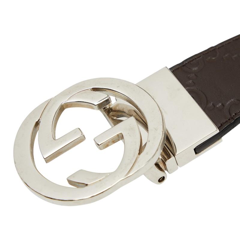 GUCCI（グッチ） グッチシマ ベルト リバーシブル サイズ：95/38