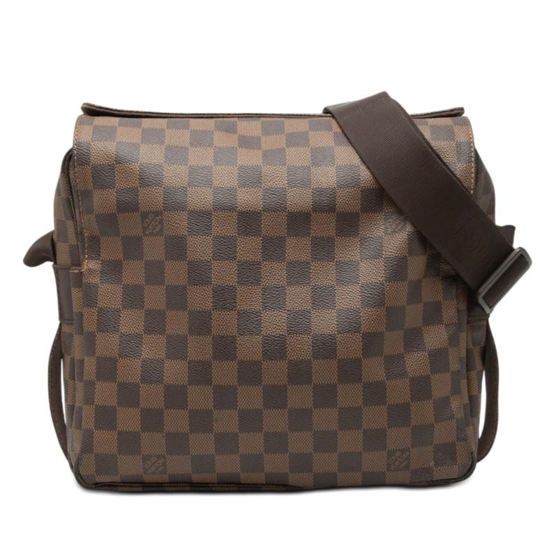 LOUIS VUITTON ルイヴィトン ダミエ ナヴィグリオ ショルダーバッグ ブラウン レザー×PVC N45255 ゴールド金具 LOUIS VUITTON（ルイ・ヴィトン） ルイ ヴィトン ダミエ ナヴィグリオ