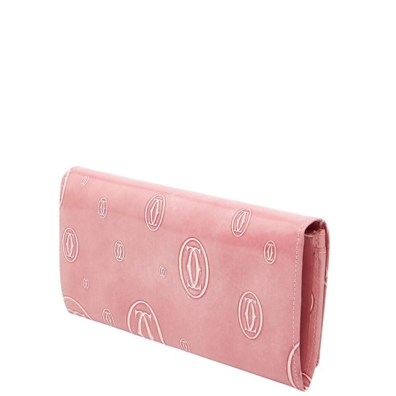 Cartier（カルティエ） ハッピーバースデー 長財布 ピンク エナメル