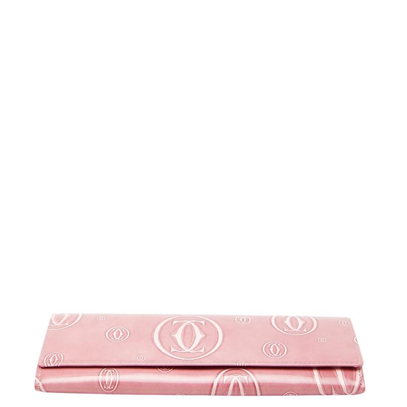 Cartier（カルティエ） ハッピーバースデー 長財布 ピンク エナメル