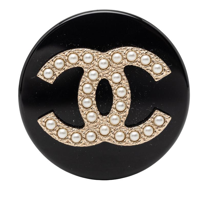 CHANEL（シャネル） ココマーク フェイクパール ブローチ ゴールド