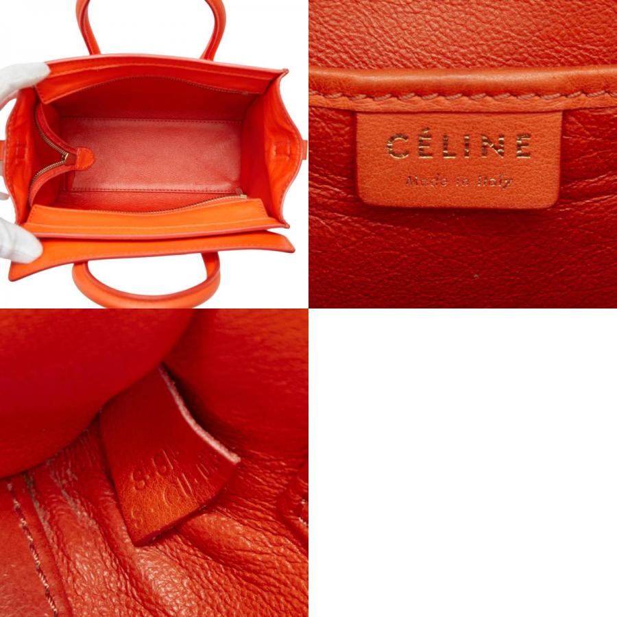 【CELINE】セリーヌ ラゲージナノショッパー カーフ オレンジ レディース ショルダーバッグ CELINE（セリーヌ） ラゲージ ナノショッパー ハンドバッグ ショルダー