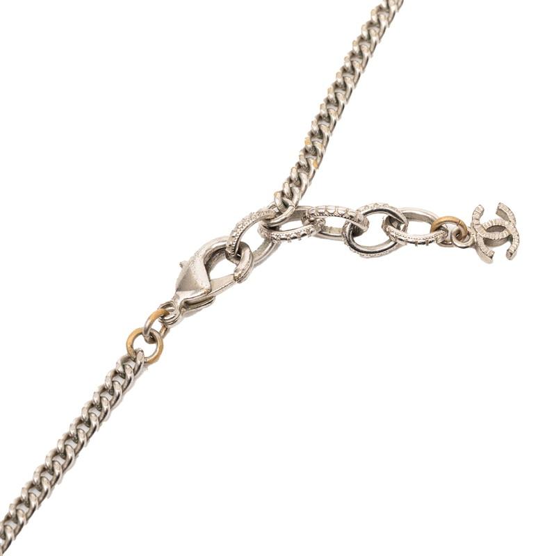 シャネル ココマーク スター 星 ロングネックレス シルバー メタル フェイクパール レディース CHANEL 【中古】_2